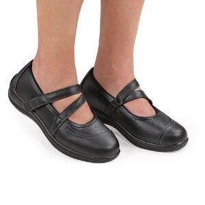 Women's Black Leather Flats